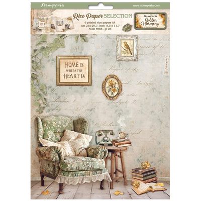 Golden Harmony Selection 6pk A4 - Stamperia