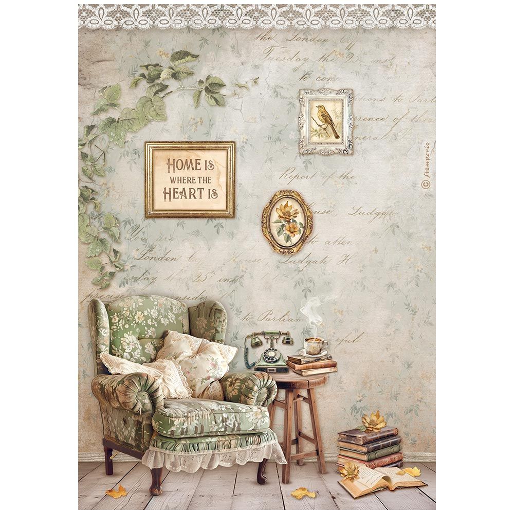 Golden Harmony A4 - Stamperia, Design: Chair
