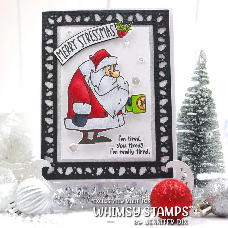 Merry Stressmas Clear Stamps - Whimsy Stamps
