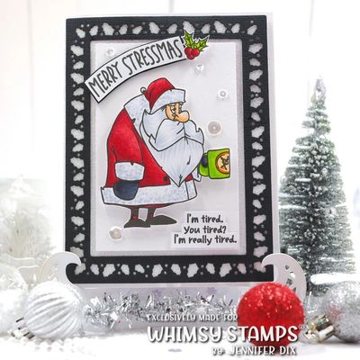 Merry Stressmas Clear Stamps - Whimsy Stamps