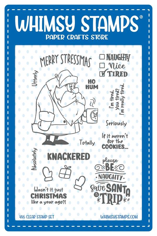 Merry Stressmas Clear Stamps - Whimsy Stamps
