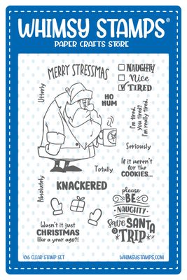 Merry Stressmas Clear Stamps - Whimsy Stamps