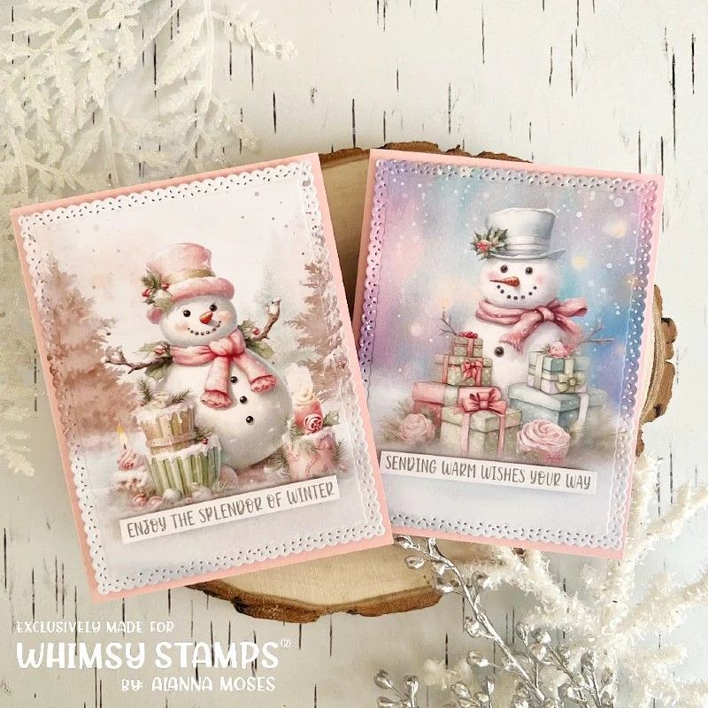 Quick Card Fronts - Snowball Friends - Whimsy Stamps