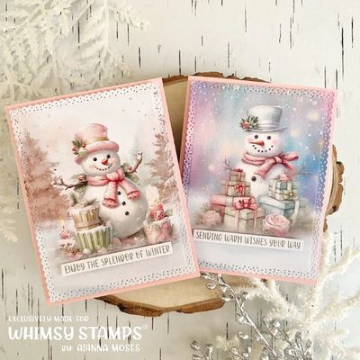 Quick Card Fronts - Snowball Friends - Whimsy Stamps