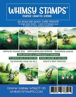 Quick Card Fronts - Gnome Wishes - Whimsy Stamps