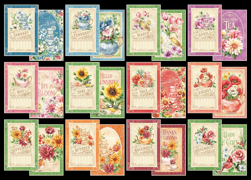 Season to Celebrate - Graphic 45 Calendar Ephemera Cards