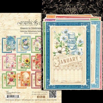 Season to Celebrate - Graphic 45 Calendar Ephemera Cards