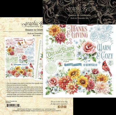 Season to Celebrate - Graphic 45 Rub-On Transfers