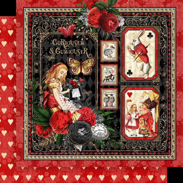 Curiouser &amp; Curiouser 12x12 - Graphic 45 Collection