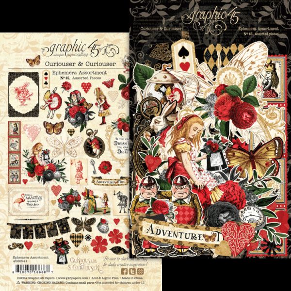 Curiouser &amp; Curiouser - Graphic 45 Ephemera