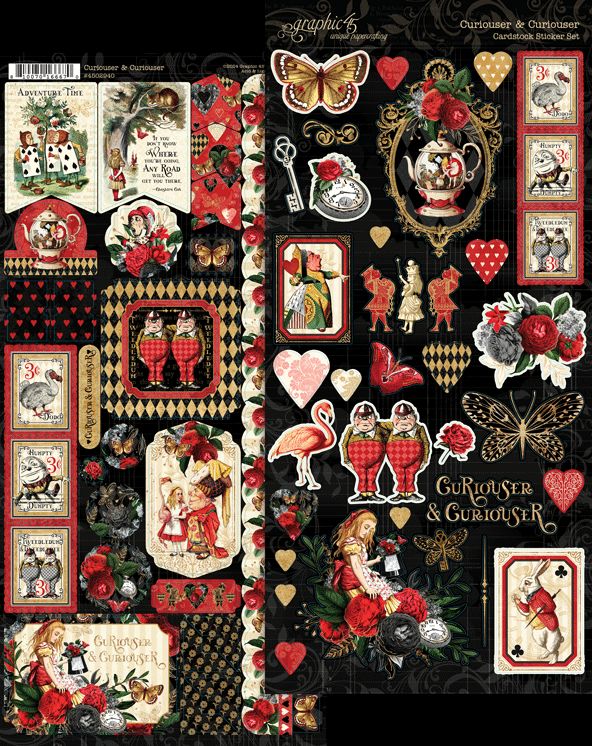 Curiouser &amp; Curiouser Stickers - Graphic 45
