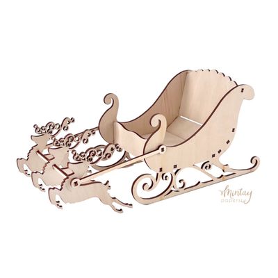 Christmas Sleigh Woodies - Mintay Papers