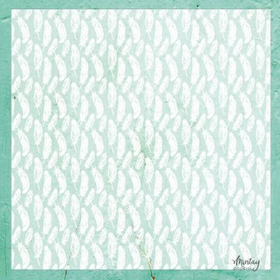 Feather Decorative Vellum 12x12 - Mintay Papers