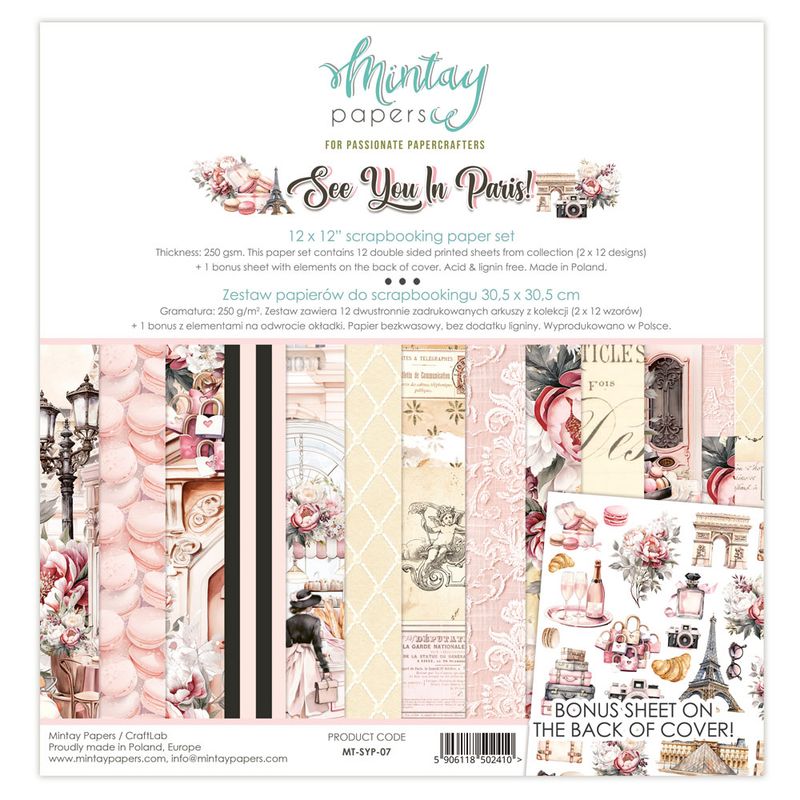 See You in Paris 12x12 - Mintay Papers