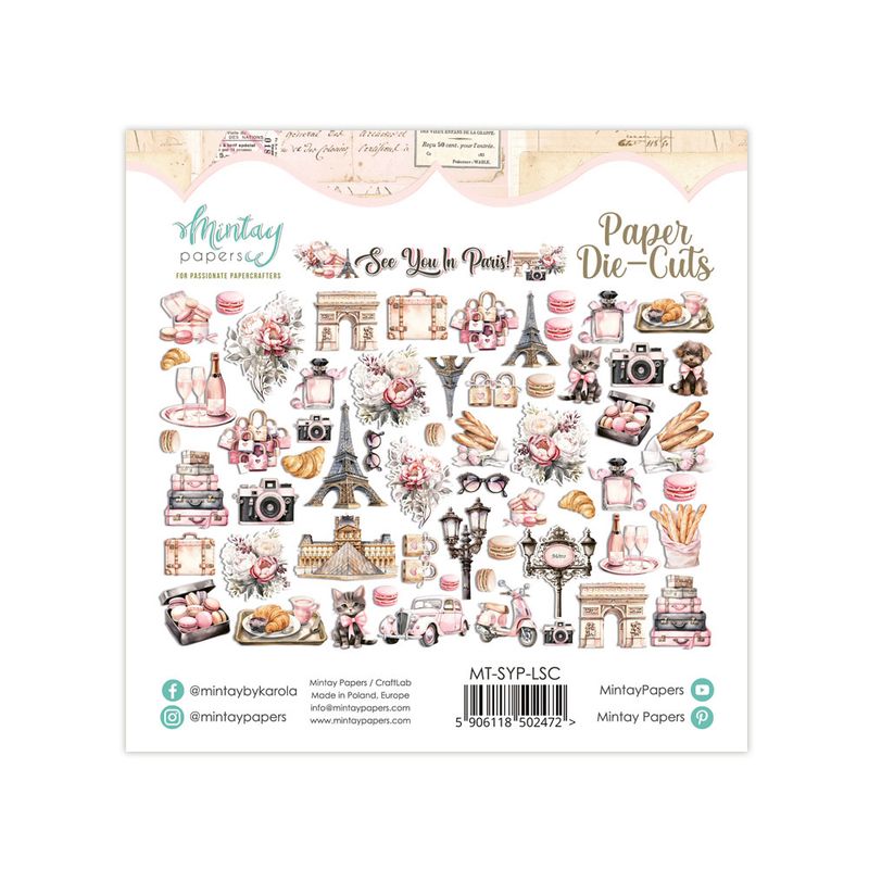 See You in Paris Die Cuts - Mintay Papers