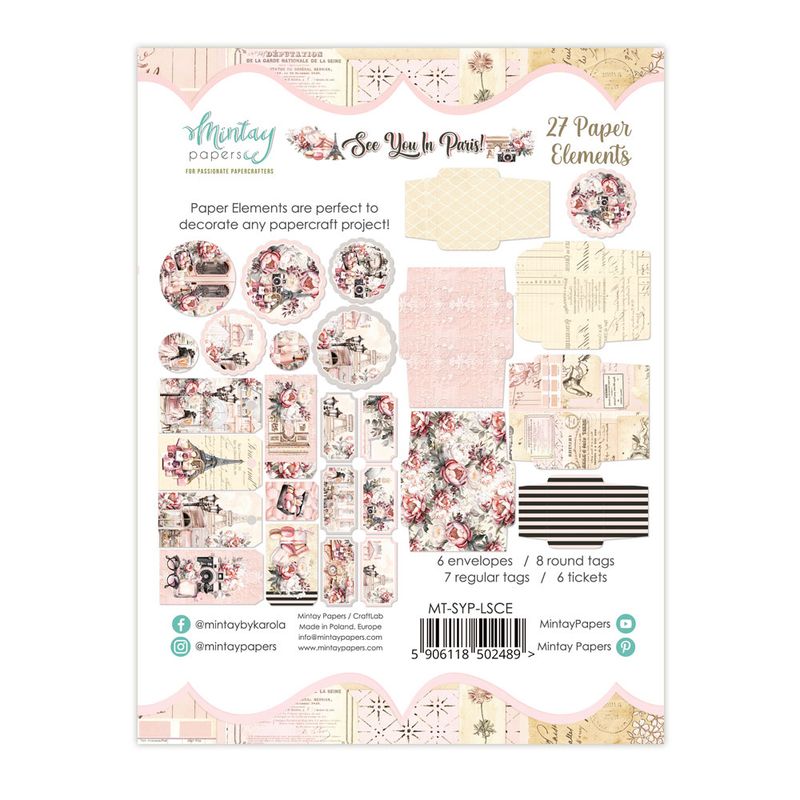 See You in Paris Elements - Mintay Papers