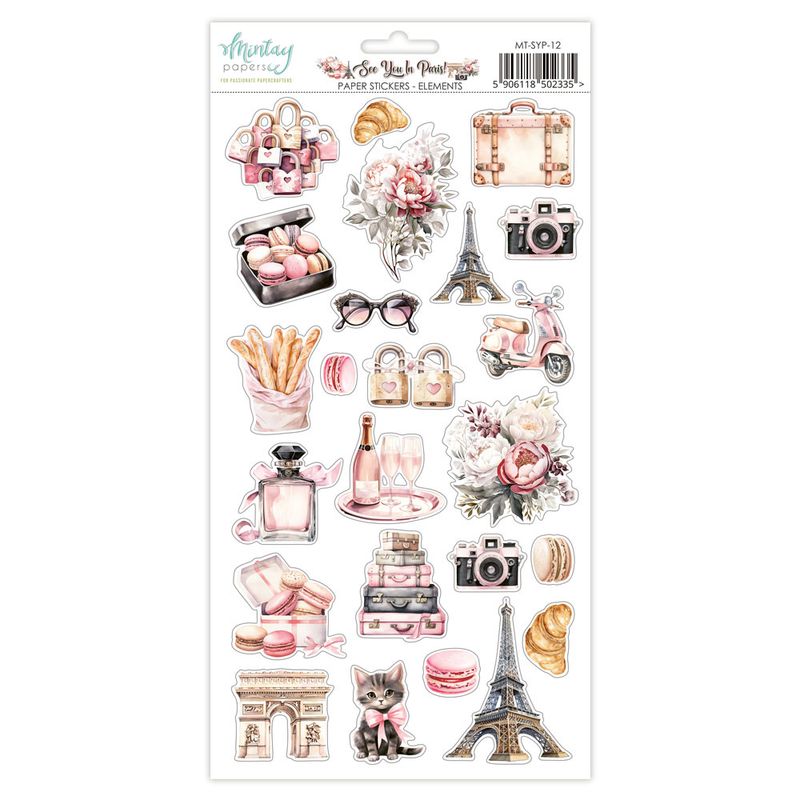 See You in Paris Stickers - Mintay Papers
