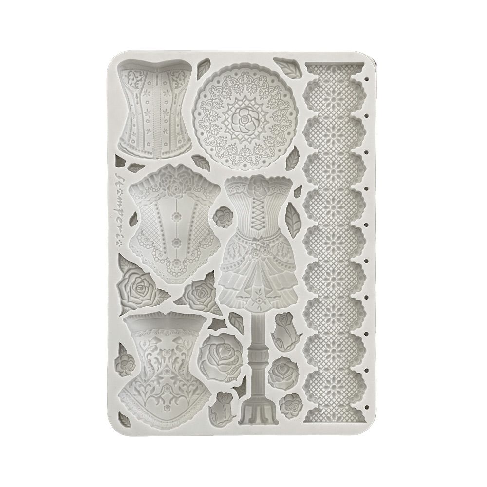 Old Lace A5 Silicone Mold - Stamperia, Style: Mannequins and Corsets