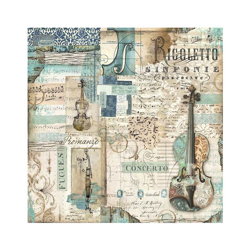 Music - Stamperia Fabric Sheets