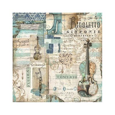 Music - Stamperia Fabric Sheets