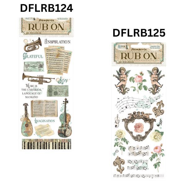 Music - Stamperia Rub Ons