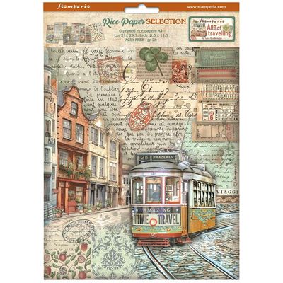Art of Traveling Selection 6pk A4 - Stamperia