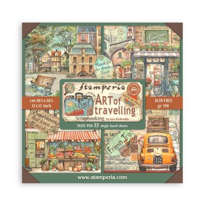 Art of Traveling XL 8x8 - Stamperia