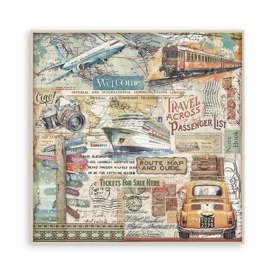 Art of Traveling XL 8x8 - Stamperia