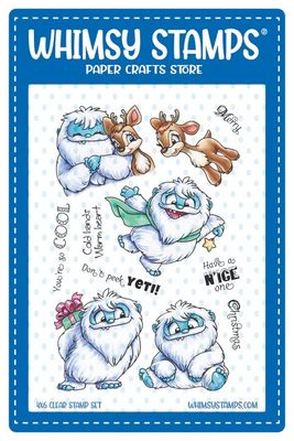 Don&#39;t Peek Yeti Clear Stamps - Whimsy Stamps