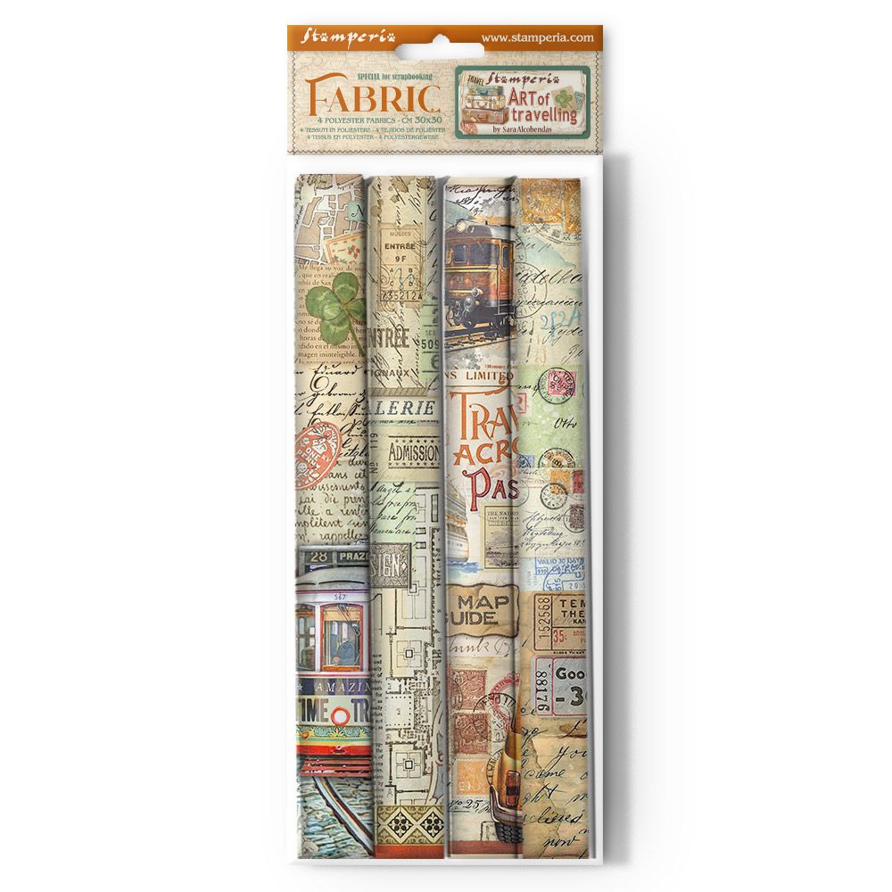 Art of Traveling - Stamperia Fabric Sheets