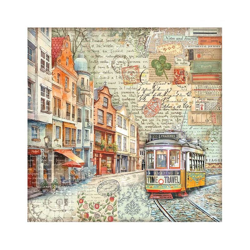 Art of Traveling - Stamperia Fabric Sheets