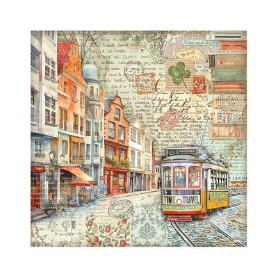Art of Traveling - Stamperia Fabric Sheets