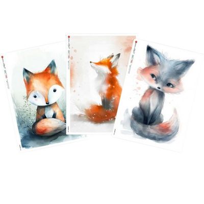 Cute Fox A4 - Paper Designs