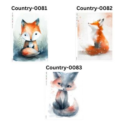 Cute Fox A4 - Paper Designs