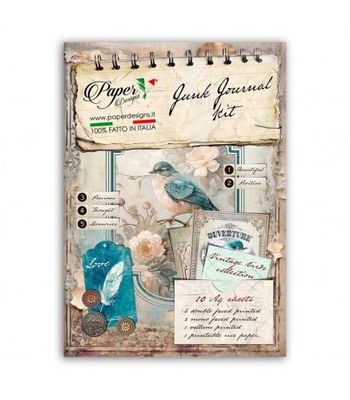Vintage Birds Junk Journal Kit - Paper Designs