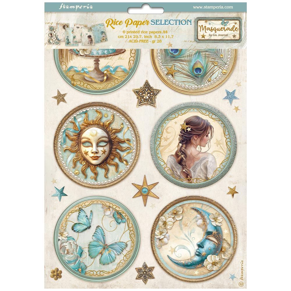 Masquerade Selection 6pk A4 - Stamperia