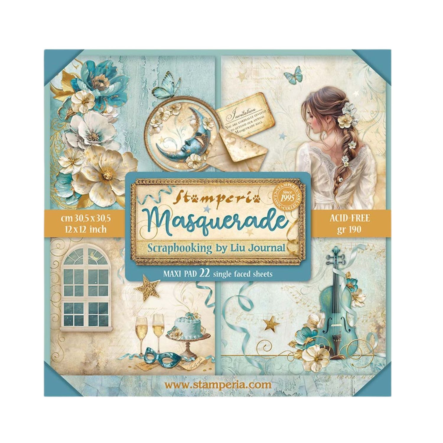 Masquerade XL 12x12 - Stamperia