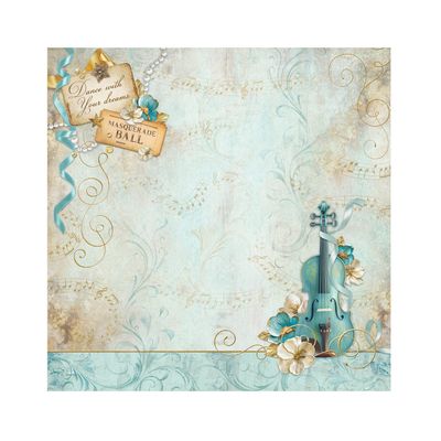 Masquerade - Stamperia Fabric Sheets