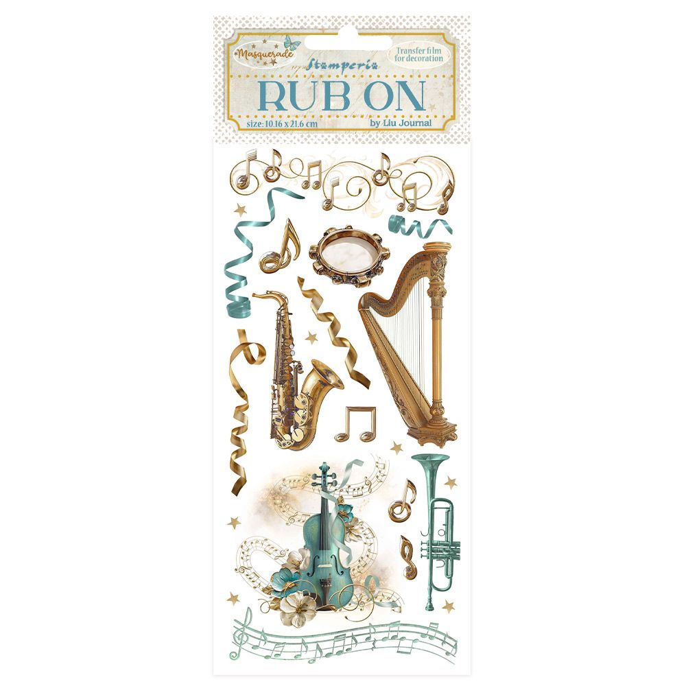 Masquerade - Stamperia Rub Ons, Design: Instruments