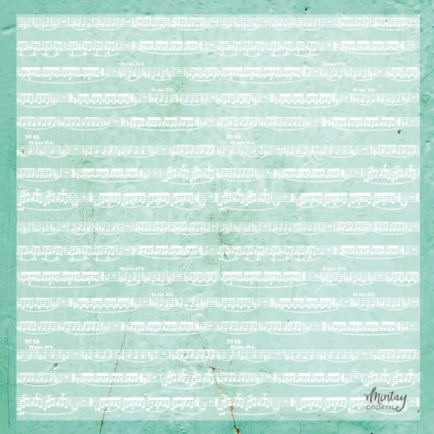 Music Decorative Vellum 12x12 - Mintay Papers