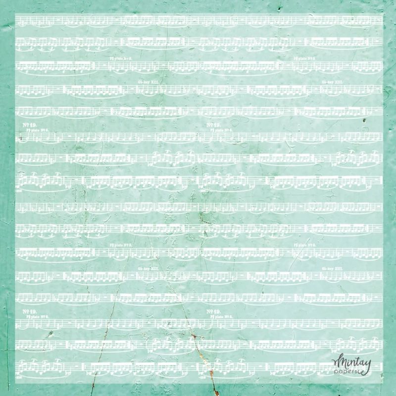Music Decorative Vellum 12x12 - Mintay Papers