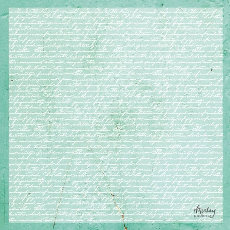 Handwritting Decorative Vellum 12x12 - Mintay Papers