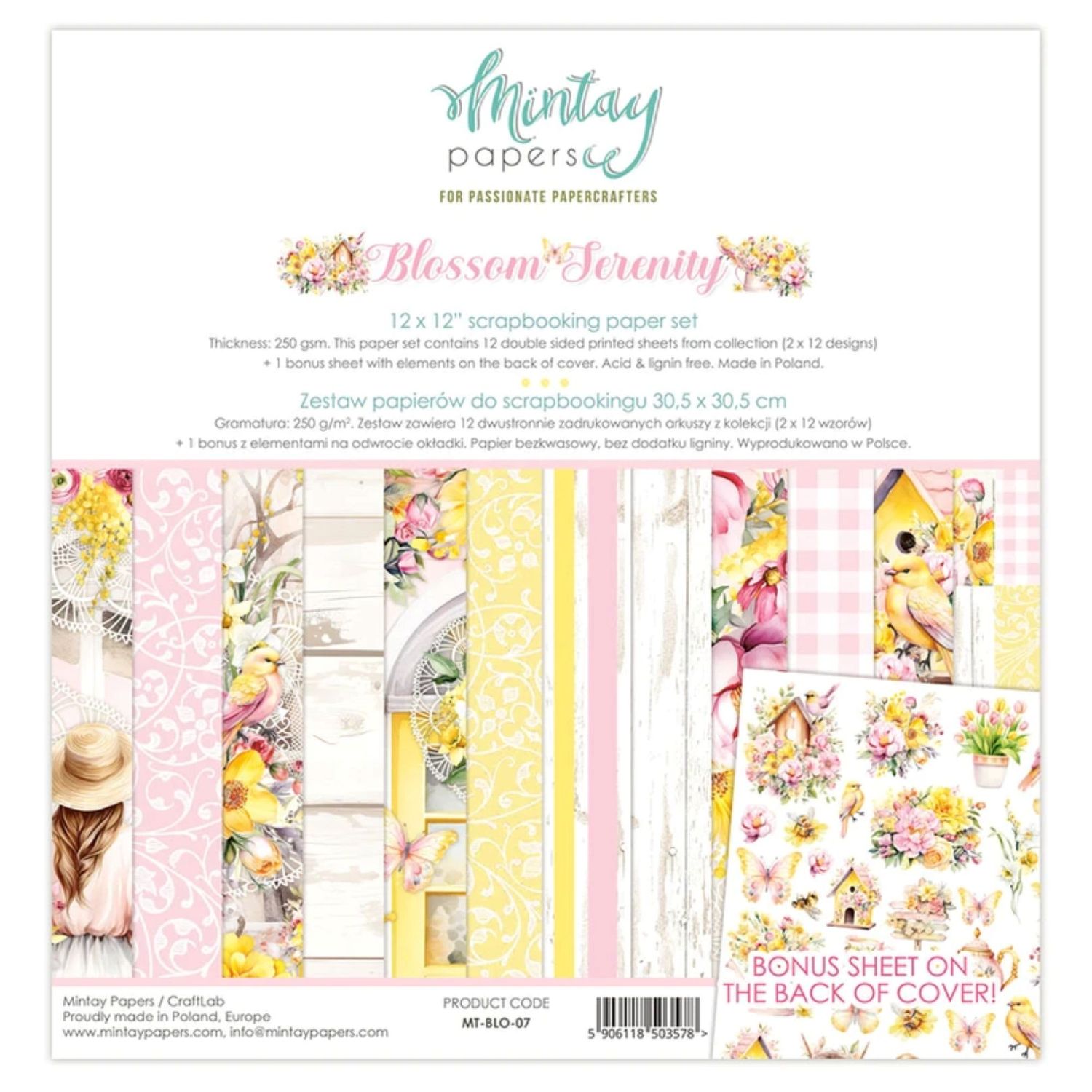 Blossom Serenity 12x12 - Mintay Papers