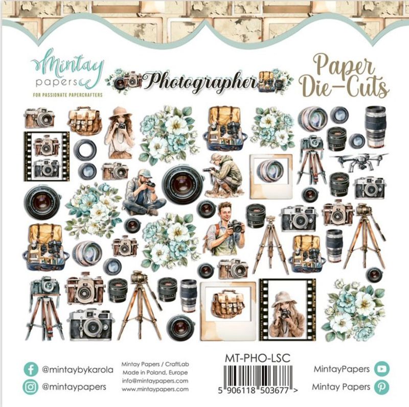 Photographer Die Cuts - Mintay Papers