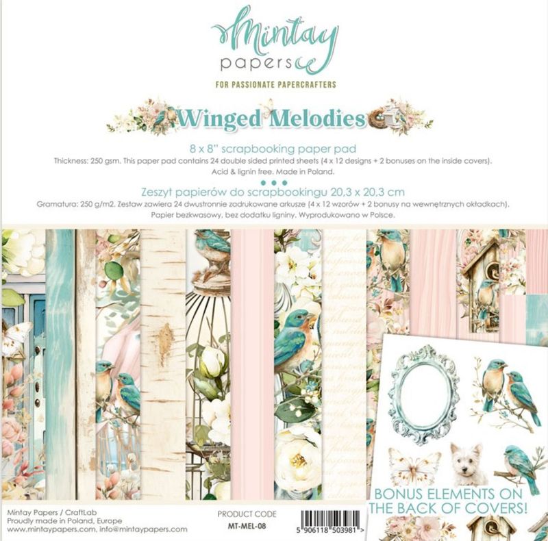 Winged Melodies 8x8 - Mintay