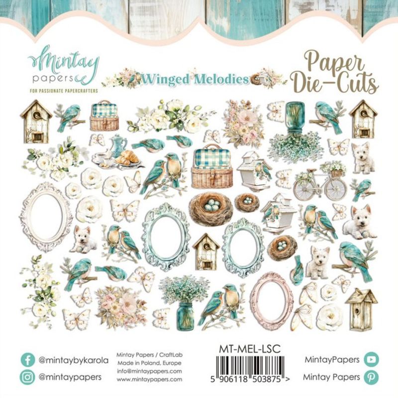 Winged Melodies Die Cuts - Mintay Papers