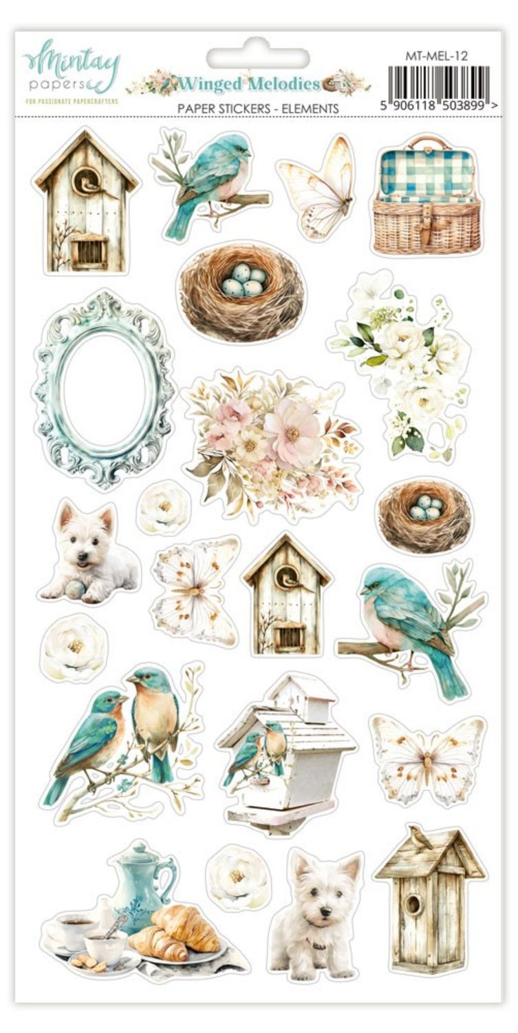 Winged Melodies Stickers - Mintay Papers, Style: Elements