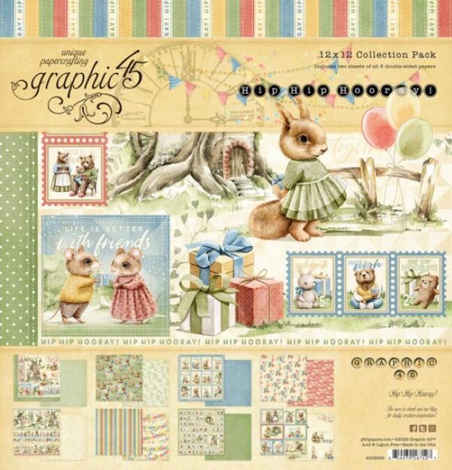 Hip Hip Hooray 12x12 - Graphic 45 Collection