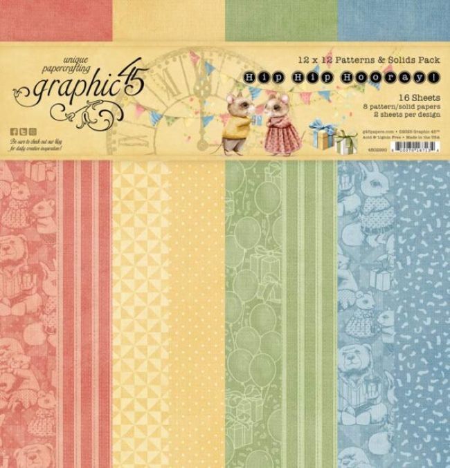 Hip Hip Hooray 12x12 - Graphic 45 Patterns and Solids