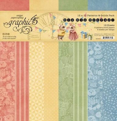 Hip Hip Hooray 12x12 - Graphic 45 Patterns and Solids